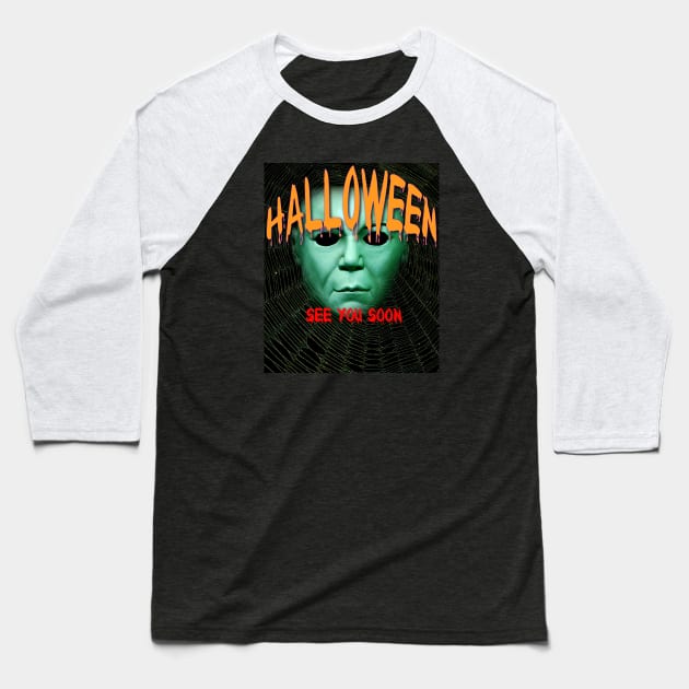 Halloween creepy Michael returns Baseball T-Shirt by alienartfx
